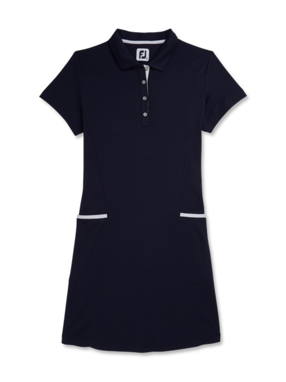 Foot Joy Navy Blue Polo Dress with White Trim